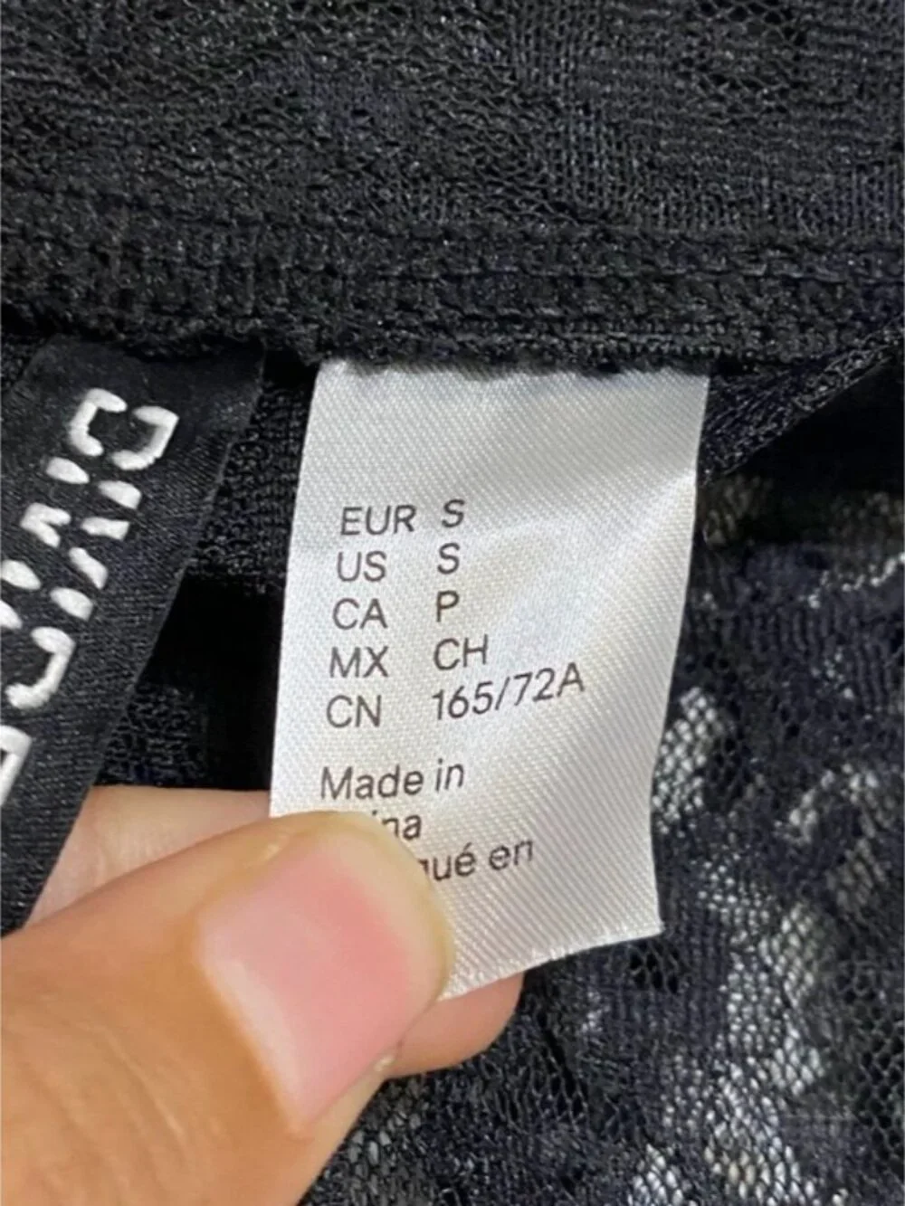 H&M Black Lace Sheer Leggings Size S - Picture 7 of 9